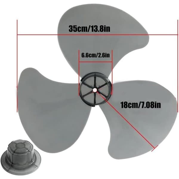 Tuulettimen lapaset, 35 cm, tuulettimen propelli, kattotuulettimen lapaset, kolmen lapasen varaosapropelli