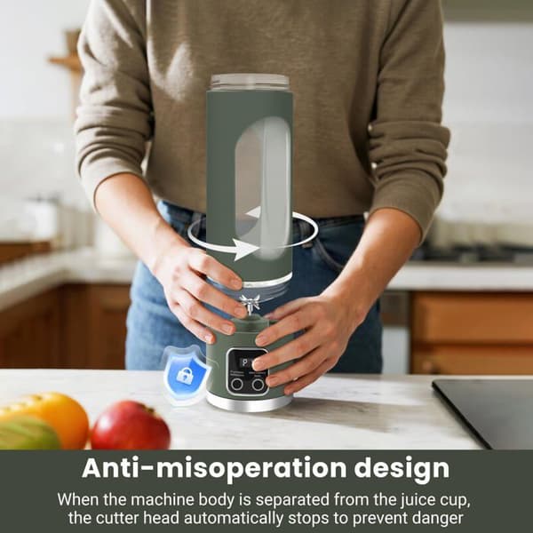 Bærbar blenderkande - SONGHUI - 500 ml - 12 rustfrie stålblade - 50 W - USB genopladelig