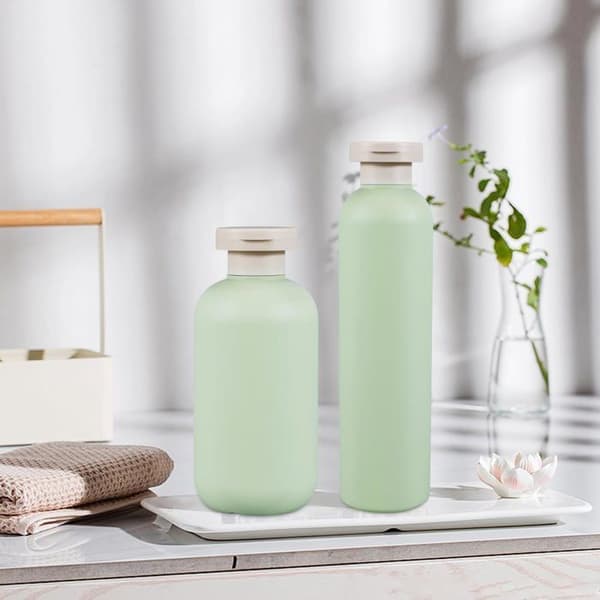 Flexibla flaskor med svängbar kork på 6,8 oz (2-pack återanvändbara reseflaskor i plast)