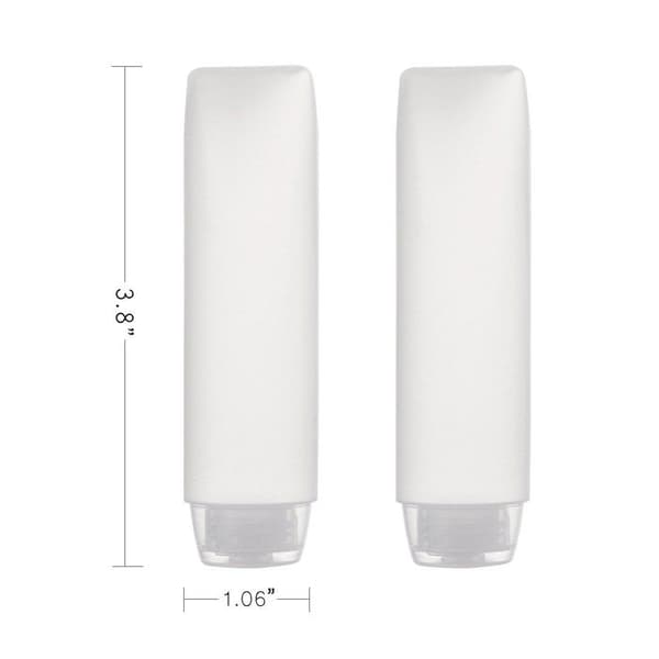 Sæt med 6 bærbare bløde plastflasker (til væsker) — 30 ml / 1 oz liq., i overensstemmelse med TSA-standarder