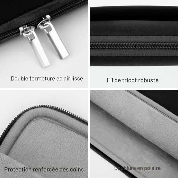 Laptopfodral för 13 tum med vadderade fickor