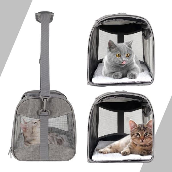 Transporttaske - SONGHUI - 17"x11"x11" (43×28×28 cm) - Godkendt af flyselskaber - Holdbart polyester - Grå Grå