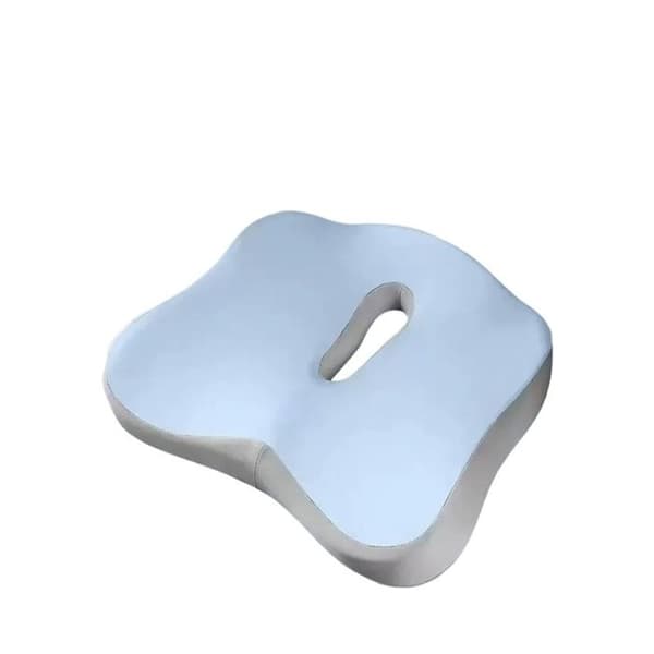 En sæde pude i memory skum, et must-have til biler eller kontorer (blå).
