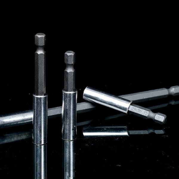 5 stycken utdragbara magnetiska bitsfästen, bitsfäste med sexkantig skaft, bitsfäste.
