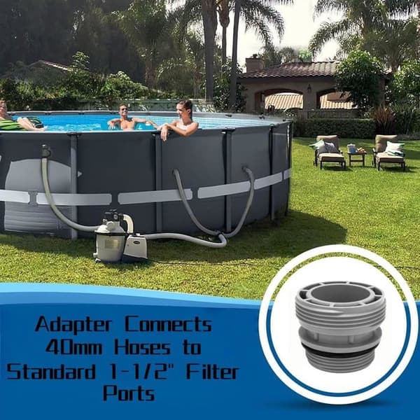 Poolslangadapter - SONGHUI - Modell 4560 - 38 mm - Kompatibel med Intex/Bestway/Coleman - ABS