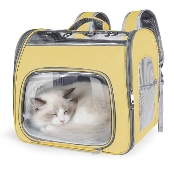 Transport rygsæk til dyr - SONGHUI - Sammenfoldelig - Godkendt af flyselskaber - Gennemsigtige paneler - Til kat 6,8 kg