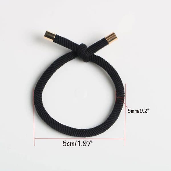 Hårsnoddar - SONGHUI - 12-pack - Svart - Nylon sammet - Ø 5 cm Svart