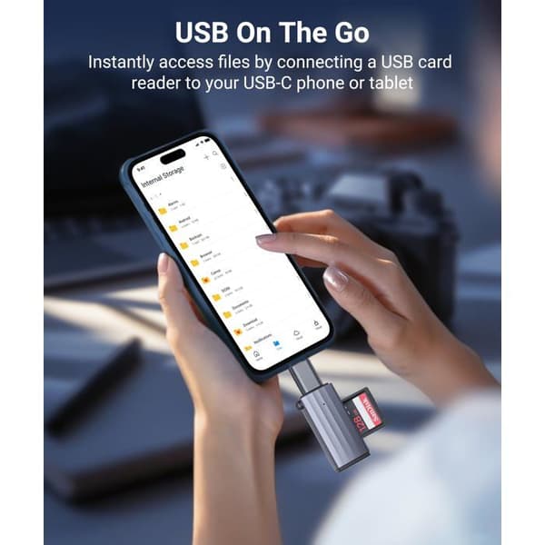 USB-C till USB-adapter (2-pack), USB 3.0 hona till Thunderbolt 4/3, rymdgrå
