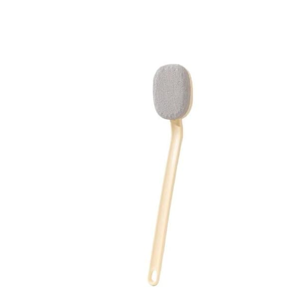Ergonomisk massagebørste til ryggen med forlænget håndtag til eksfolierende massage (beige) - SONGHUI