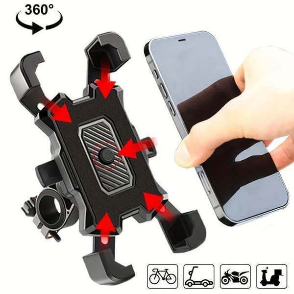 Telefonstöd - FÖRSTORAS - Universell - Stötsäker - Handsfree - Kompakt 13,2×6,5 cm svart