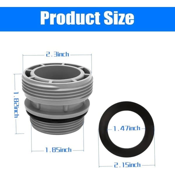 Poolslangadapter - SONGHUI - Modell 4560 - 38 mm - Kompatibel med Intex/Bestway/Coleman - ABS
