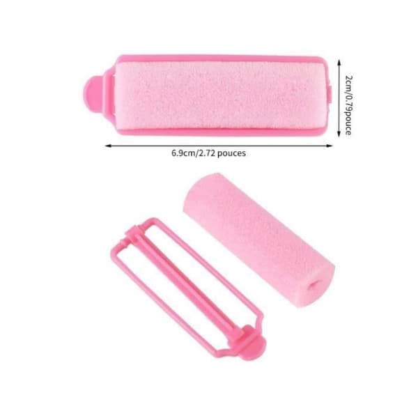 Hårspolar - YOVELLE - 12-pack - Mjuk skum - 2 cm diameter - Rosa