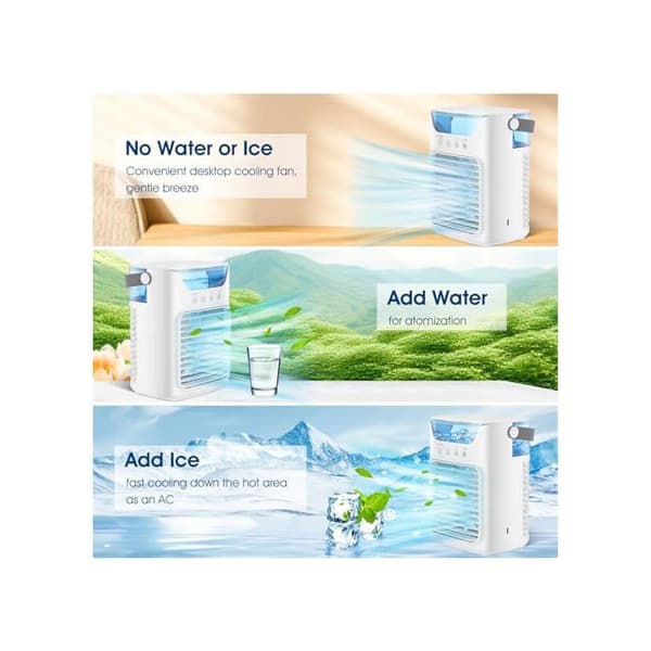 Personlig ventilator - SONGHUI - Bærbar 4-i-1 - 700 ml - 3 hastigheder - Timer 2/4/6 t