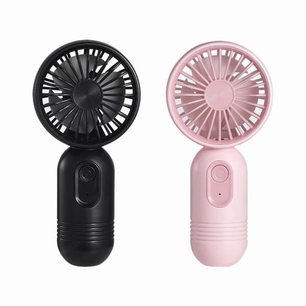 Bærbar håndventilator - SONGHUI - Mini (sæt af 2) - Genopladelig USB - 3 hastigheder - Kompakt 13,2x6,4x4 cm