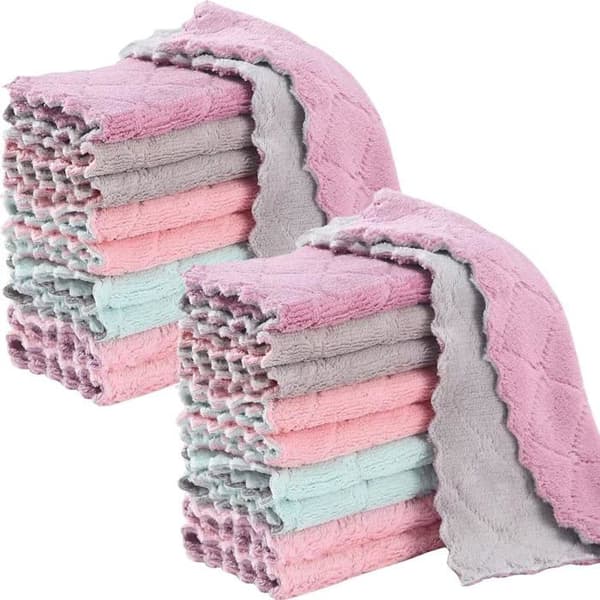 Köksdukar - S'AGRANDIR - 20-pack - korallfleece - ultra-mjuk - superabsorberande Korall