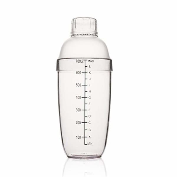 Plastcocktailshaker med graderingar – Manuell shaker för drycker / mjölkte med pärlor (24 oz / 700 ml)