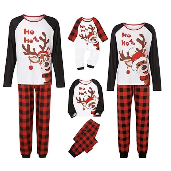 julkläder julpyjamas familj pyjamasbyxor jultröja pyjamas set mamma XL