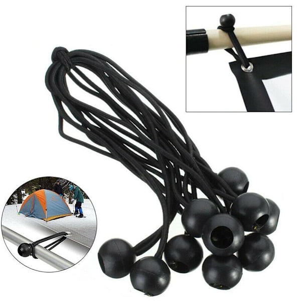 30 stk. bungee-snore bungee-reb med spænde sort / hvid hvid 10 cm
