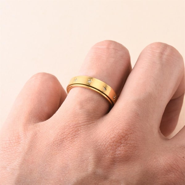 anti-angst spinner fidget roterende ring ringe størrelse 7/17 mm