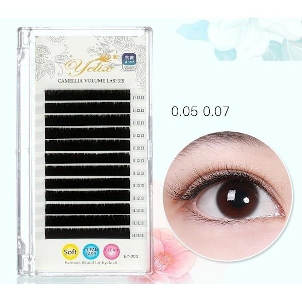 Eleganta Yelix Premium Fransar/fransförlängning/lashes Pack 0.07B-12.13.14mm