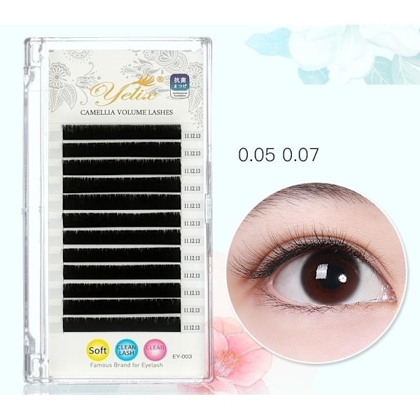 Eleganta Yelix Premium Fransar/fransförlängning/lashes Pack 0.07C-11.12.13mm
