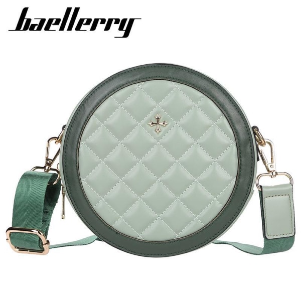 Baellerry Pu Läder Dam Axelremsväskor Casual Round Crossbody Clu Grå