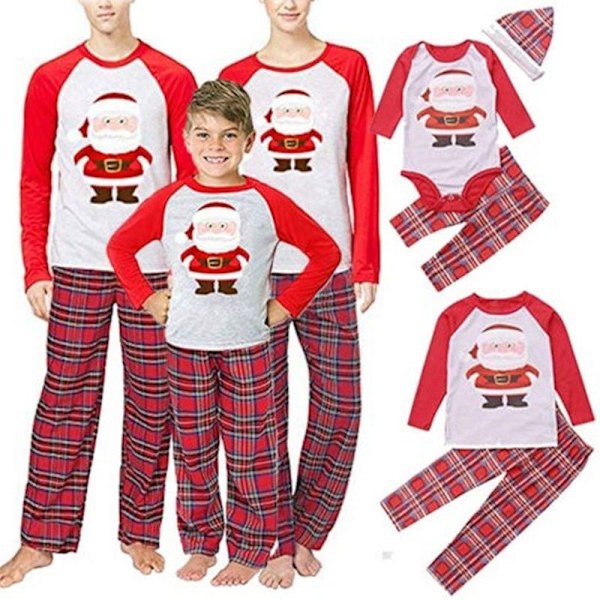 Juletøj Julepyjamas familie pyjamasbukser Julesweater pyjamassæt lapsi 4