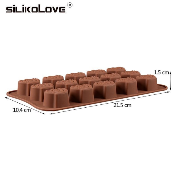 DIY Crowch Chocolate Silicone Safe Baking Mould Brun