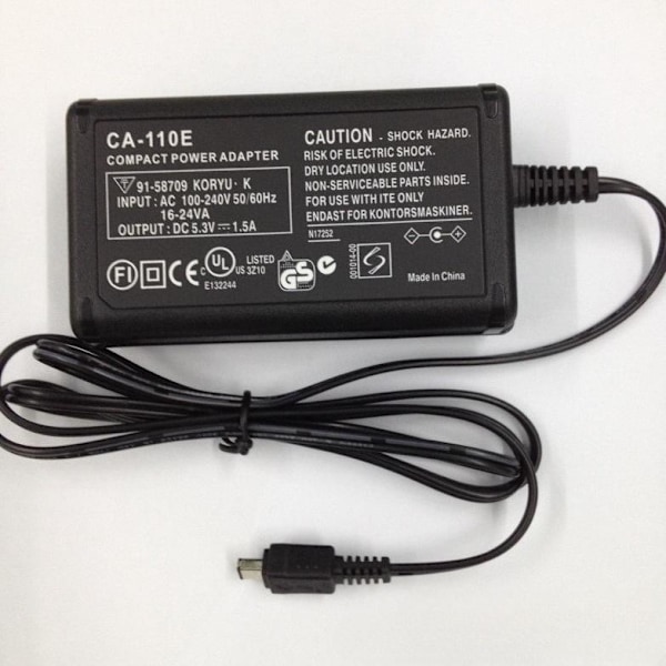Canon CA-110E Strømadapter Oplader til Canon DV-kameraer sort CA-110