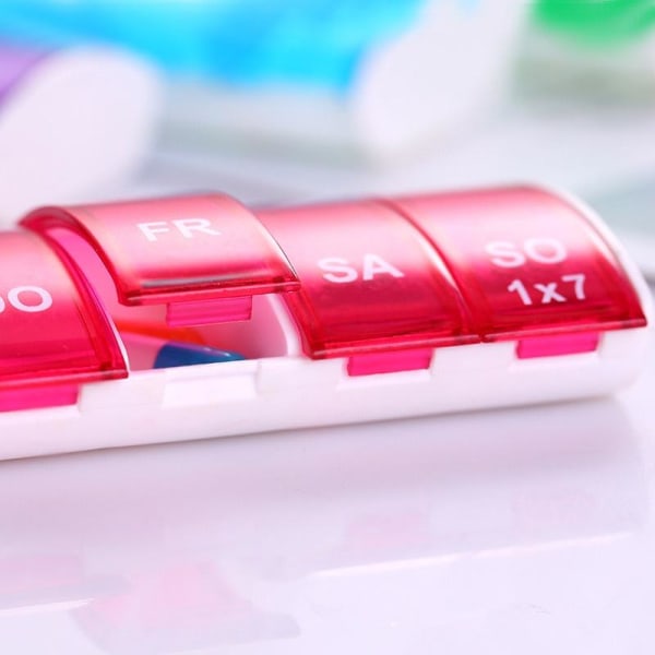 dosett piller dosett medicinask piller box pillerask för 1 vecka lila