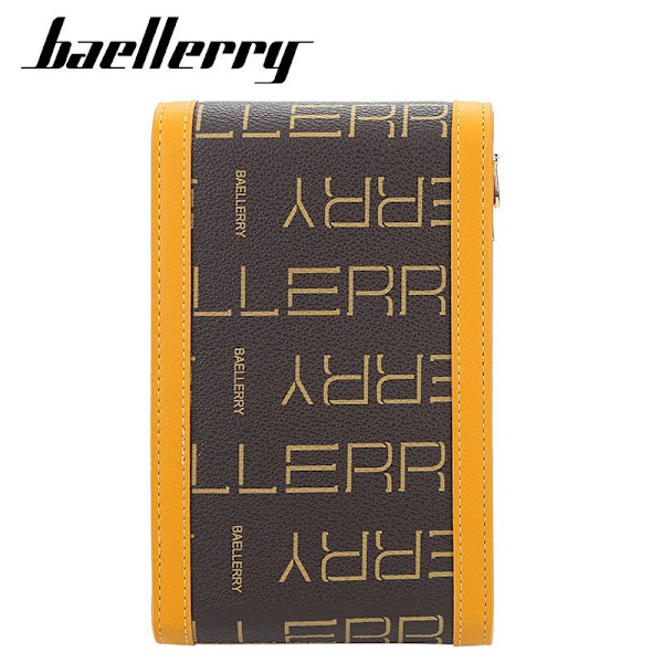 Baellerry Pu Läder Dam Långa Plånböcker Vintage Chain Hasp Cross Svart