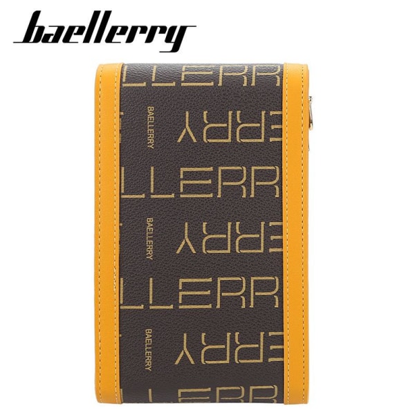 Baellerry Pu Nahka Naisten Pitkät Lompakot Vintage Chain Hasp Cross musta