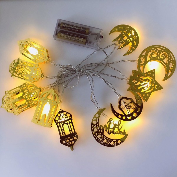 Ramadan eid mubarak dekoration led strip lys Længde 1,65m