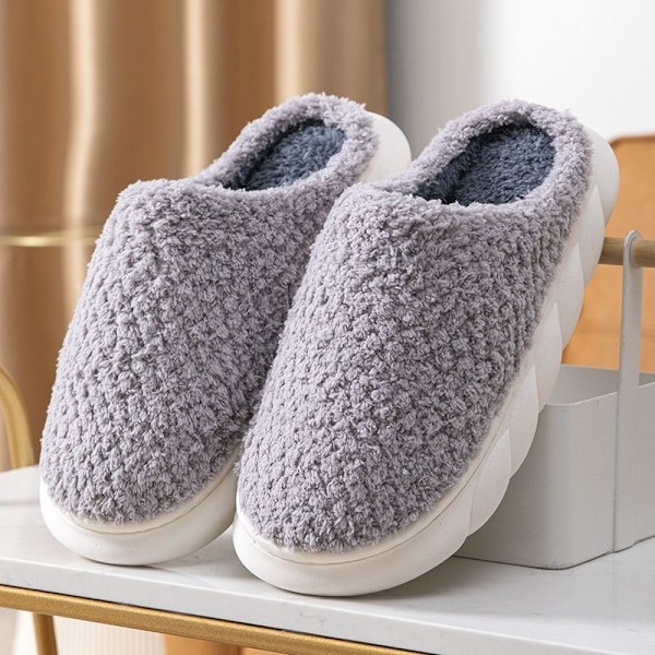 fluff tofflor varma tofflor innetofflor PC04 grå 44-45 (insida 28cm)