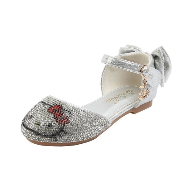 prinsessa elsa skor barn festskor flicka silverfärgad 21cm / size34