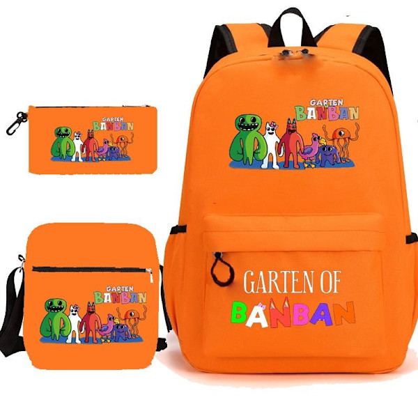 Garten of banban ryggsekk pennal skulderreim poser pakke (3stk) oransje 2