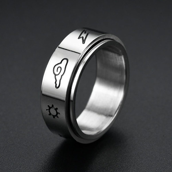 antistress spinner roterende fidget ring ringe størrelse 9/19 mm