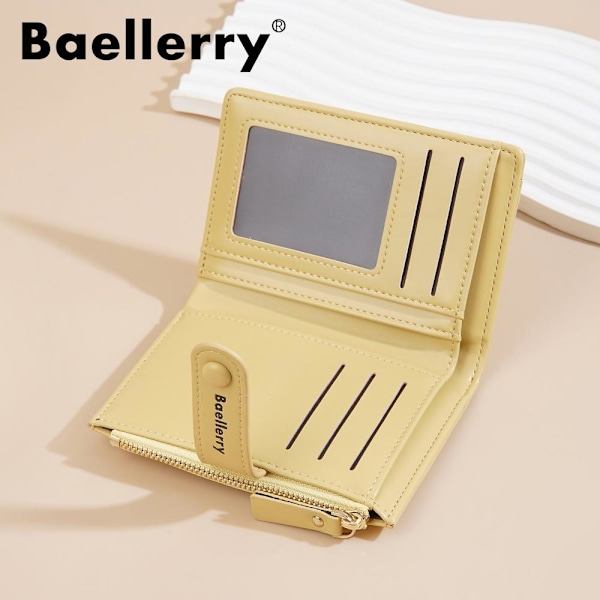 Baellerry kort lommebok for kvinner - stilig minimalistisk myntveske rosa