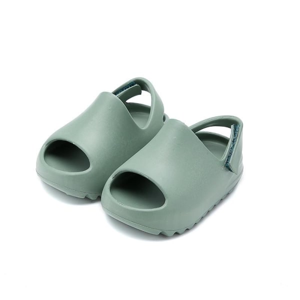 myke tøfler slides sandaler sko tøfler barn tøfler mørk grønn 140 (innvendig lengde 12,5-13 cm)