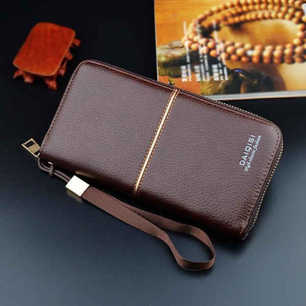 Baellerry Men Business Wallets Vintage Card Holder Ljuskaffe 20cm*10cm*2.8cm