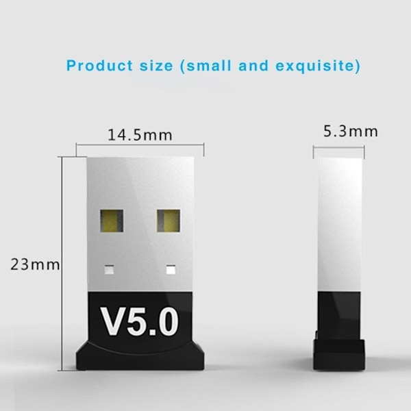 Höghastighets bluetooth 5.0 usb-adapter för dator och bärbar dat som på bilden