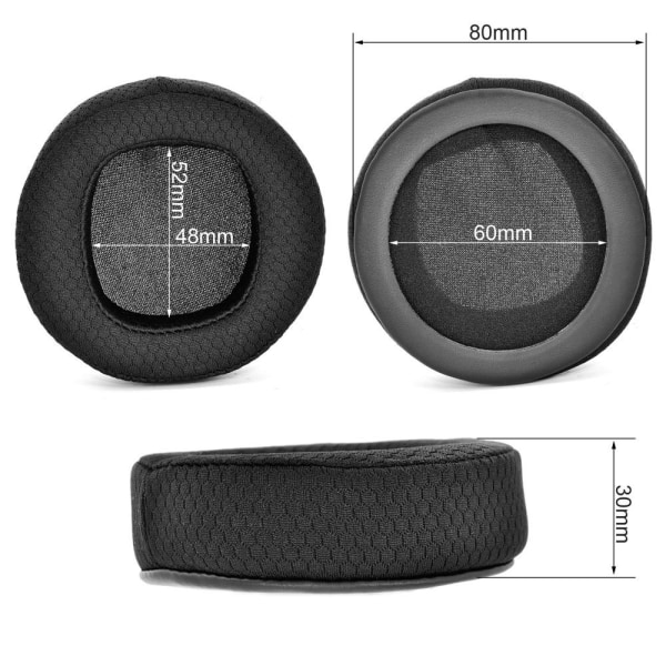 öronkuddar hörlurskuddar kuddar för 1More Spearhead VR H1005 H10 svart