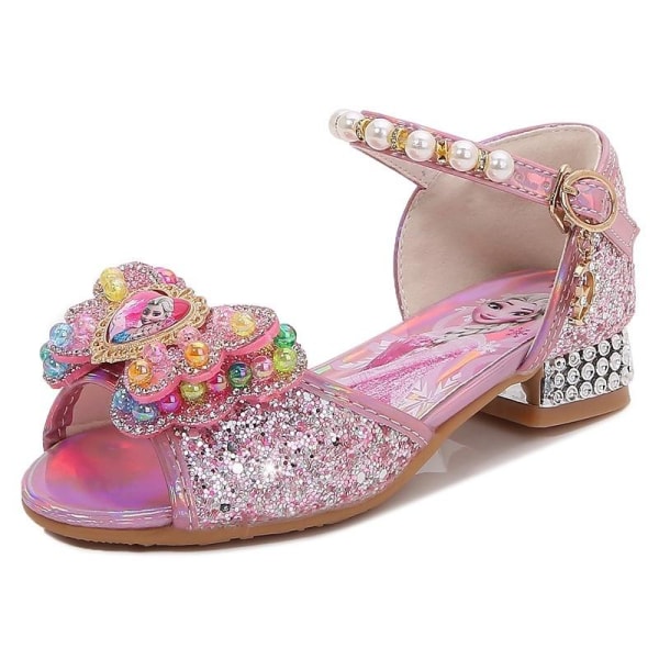 elsa prinsess skor barn flicka med paljetter rosa 20.5cm / size33