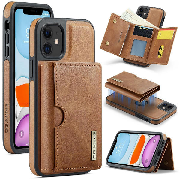 (Til iPhone 15 Plus) DG.MING M6 Serien Magnetisk Pung Etui sort