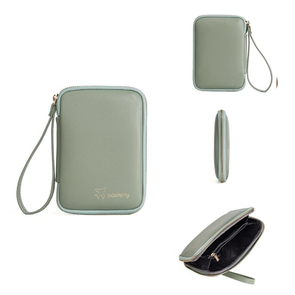 Baellerry Neutral Passskab - Elegant Minimalistisk RFID-blokering Grøn