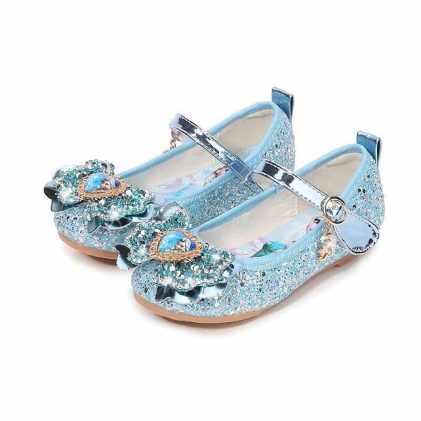 prinsessesko elsa sko børnefestsko blå 17,5 cm / størrelse 28
