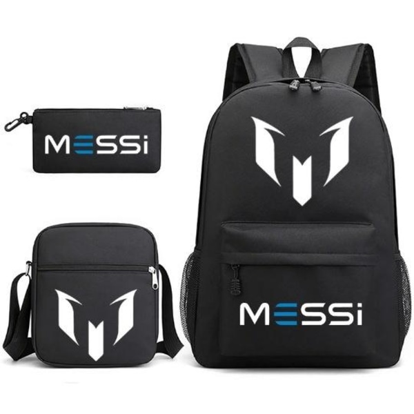 Messi reppu penaali olkahihna laukkupakkaus (3 kpl) musta 1