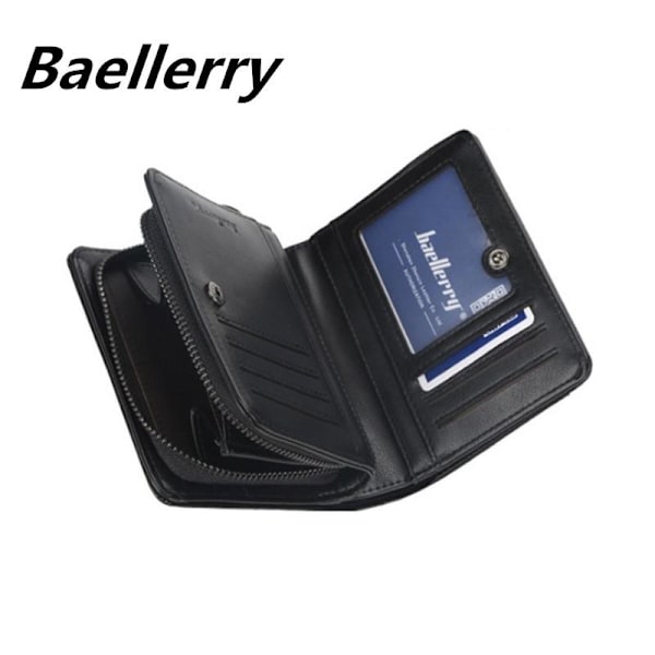 Baellerry Designer Læder Pocket Wallet RFID beskyttelses ID-kort hat sort