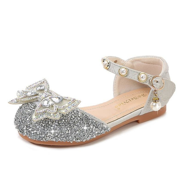 elsa prinsess skor barn flicka med paljetter svart 19cm / size29