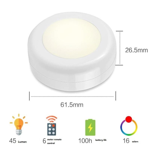 led lights 16 färger led spotlights pack med fjärrkontroll 6 LED-lampor 2 fjärrkontroll
